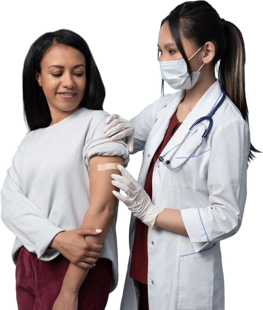 Smiling woman after vaccination — BDAF impact